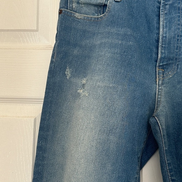 ABLE The High Rise Jeans Medium Wash Size 29 Distressed  Ankle Vintage Wash - Picture 2 of 10